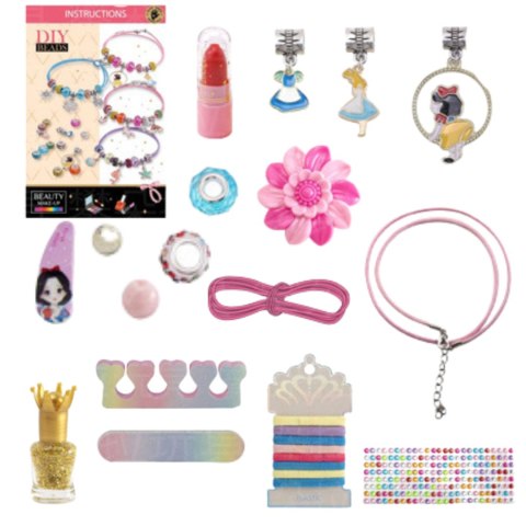 ZESTAW DO ROBIENIA BIŻUTERII BRANSOLETEK DIY KORALIKI CHARMS MAKEUP LAKIERY ZESTAW DO ROBIENIA BIŻUTERII BRANSOLETEK DIY KORALIKI CHARMS MAKEUP LAKIERY