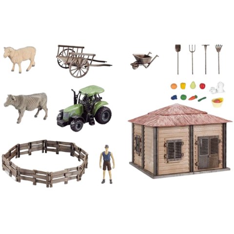ZESTAW FARMA RANCZO GOSPODARSTWO DOMEK ROLNIK ZWIERZĘTA ZAGRODA TRAKTOR ZESTAW FARMA RANCZO GOSPODARSTWO DOMEK ROLNIK ZWIERZĘTA ZAGRODA TRAKTOR