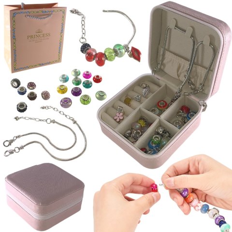 Zestaw Do Robienia Biżuterii Bransoletek DIY Charms Beads Koraliki Prezent Zestaw Do Robienia Biżuterii Bransoletek DIY Charms Beads Koraliki Prezent
