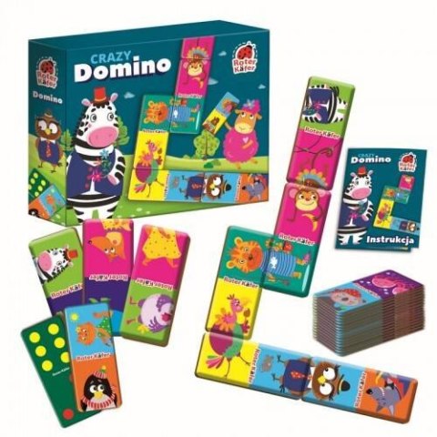 GRA EDUKACYJNA CRAZY DOMINO 2W1 NAUKA LICZENIA ZWIERZĘTA ROTER KAFER GRA EDUKACYJNA CRAZY DOMINO 2W1 NAUKA LICZENIA ZWIERZĘTA ROTER KAFER