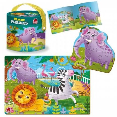 GRA EDUKACYJNA MAXI PUZZLE 2W1 ZOO OBRAZKI UKŁADANKA ROTER KAFER