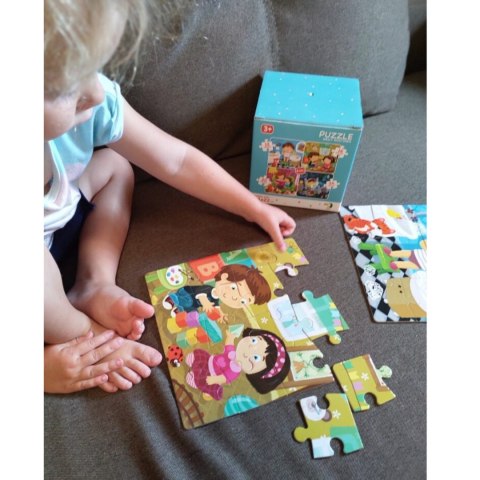 PUZZLE 4w1 MÓJ DZIEŃ CODZIENNE RYTUAŁY 4 KOLOROWE UKŁADANKI DLA DZIECI PUZZLE 4w1 MÓJ DZIEŃ CODZIENNE RYTUAŁY 4 KOLOROWE UKŁADANKI DLA DZIECI