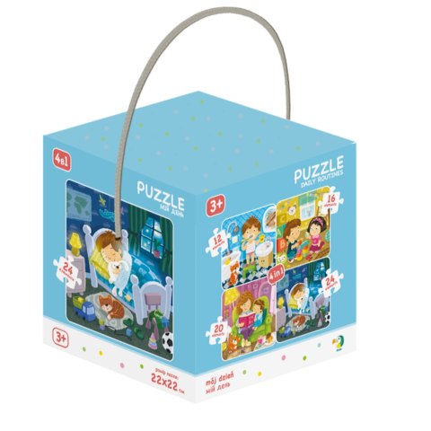 PUZZLE 4w1 MÓJ DZIEŃ CODZIENNE RYTUAŁY 4 KOLOROWE UKŁADANKI DLA DZIECI PUZZLE 4w1 MÓJ DZIEŃ CODZIENNE RYTUAŁY 4 KOLOROWE UKŁADANKI DLA DZIECI