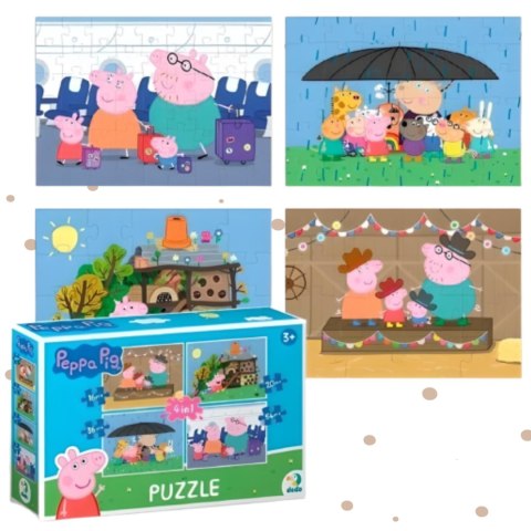 PUZZLE 4w1 ŚWINKA PEPPA CZTERY UKŁADANKI W JEDNYM OPAKOWANIU DLA DZIECI PUZZLE 4w1 ŚWINKA PEPPA CZTERY UKŁADANKI W JEDNYM OPAKOWANIU DLA DZIECI
