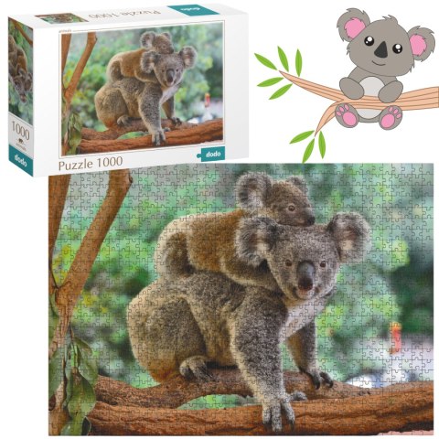 PUZZLE MAŁY KOALA I MAMA 1000 ELEMENTÓW DO UŁOŻENIA UROCZEGO OBRAZKA PUZZLE MAŁY KOALA I MAMA 1000 ELEMENTÓW DO UŁOŻENIA UROCZEGO OBRAZKA