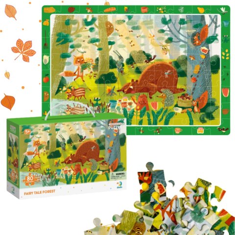 PUZZLE OBSERWACYJNE MAGICZNY LAS 80 ELEMENTÓW KOLOROWA UKŁADANKA DLA DZIECI PUZZLE OBSERWACYJNE MAGICZNY LAS 80 ELEMENTÓW KOLOROWA UKŁADANKA DLA DZIECI