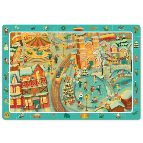 PUZZLE OBSERWACYJNE ZIMA W MIEŚCIE 80 ELEMENTOW DO UŁOŻENIA DLA DZIECI PUZZLE OBSERWACYJNE ZIMA W MIEŚCIE 80 ELEMENTOW DO UŁOŻENIA DLA DZIECI