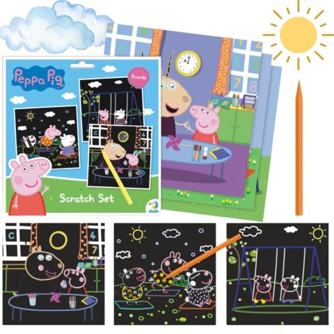 ZDRAPKA ARTYSTYCZNA ŚWINKA PEPPA 3 KOLOROWE KARTKI MALOWANIE METODĄ SCRATCH ZDRAPKA ARTYSTYCZNA ŚWINKA PEPPA 3 KOLOROWE KARTKI MALOWANIE METODĄ SCRATCH