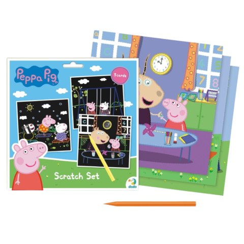 ZDRAPKA ARTYSTYCZNA ŚWINKA PEPPA 3 KOLOROWE KARTKI MALOWANIE METODĄ SCRATCH ZDRAPKA ARTYSTYCZNA ŚWINKA PEPPA 3 KOLOROWE KARTKI MALOWANIE METODĄ SCRATCH