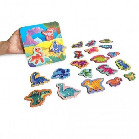ZESTAW MAGNETYCZNY DINOZAURY Z TABLICĄ MAGNESY UKŁADANKA ROTER KAFER ZESTAW MAGNETYCZNY DINOZAURY Z TABLICĄ MAGNESY UKŁADANKA ROTER KAFER