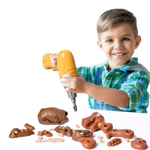DINOZAUR DO SKRĘCANIA Z WKRĘTARKĄ ZESTAW MAŁEGO MAJSTERKOWICZA ZRÓB TO SAM DINOZAUR DO SKRĘCANIA Z WKRĘTARKĄ ZESTAW MAŁEGO MAJSTERKOWICZA ZRÓB TO SAM