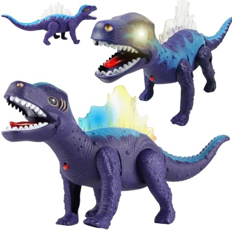 DINOZAUR Z EFEKTAMI ŚWIETLNYMI I DŹWIĘKOWYMI DLA DZIECI RUCHOMY ŚWIECI