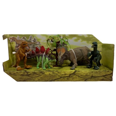 ZESTAW 4 DINOZAURY ZESTAW DINOZAURÓW DO ZABAWY JEDEN NAKRĘCANY DRZEWKO ZESTAW 4 DINOZAURY ZESTAW DINOZAURÓW DO ZABAWY JEDEN NAKRĘCANY DRZEWKO