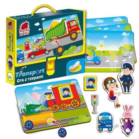 GRA EDUKACYJNA Z RZEPAMI TRANSPORT ZESTAW PLANSZE FIGURKI ROTER KAFER GRA EDUKACYJNA Z RZEPAMI TRANSPORT ZESTAW PLANSZE FIGURKI ROTER KAFER