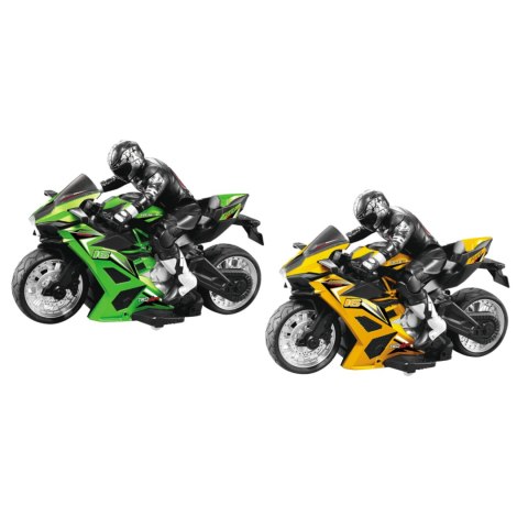 MOTOCYKL ZDALNIE STEROWANY PILOT MOTOCYKLISTA WYŚCIG RC GRUBE OPONY