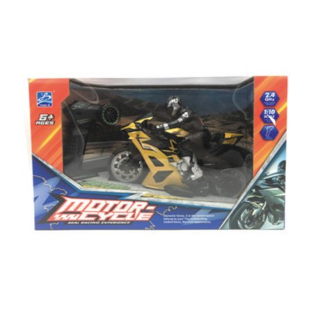 MOTOCYKL ZDALNIE STEROWANY PILOT MOTOCYKLISTA WYŚCIG RC GRUBE OPONY