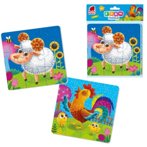 PIANKOWE PUZZLE 2W1 ZWIERZĘTA NA FARMIE DLA NAJMŁODSZYCH ROTER KAFER PIANKOWE PUZZLE 2W1 ZWIERZĘTA NA FARMIE DLA NAJMŁODSZYCH ROTER KAFER