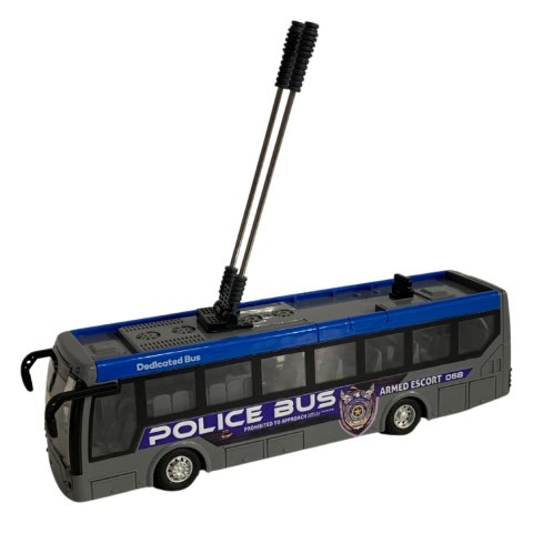 TROLEJBUS POLICYJNY ZDALNIE STEROWANY KOMUNIKACJA MIEJSKA EFEKTY ŚWIETLNE TROLEJBUS POLICYJNY ZDALNIE STEROWANY KOMUNIKACJA MIEJSKA EFEKTY ŚWIETLNE