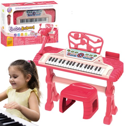 ELEKTRONICZNE PIANINO DUŻY ZESTAW MIKROFON KRZESEŁKO FORTEPIAN DLA DZIECI ELEKTRONICZNE PIANINO DUŻY ZESTAW MIKROFON KRZESEŁKO FORTEPIAN DLA DZIECI