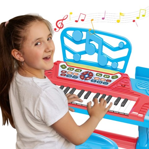 ELEKTRONICZNE PIANINO DUŻY ZESTAW MIKROFON KRZESEŁKO FORTEPIAN DLA DZIECI ELEKTRONICZNE PIANINO DUŻY ZESTAW MIKROFON KRZESEŁKO FORTEPIAN DLA DZIECI