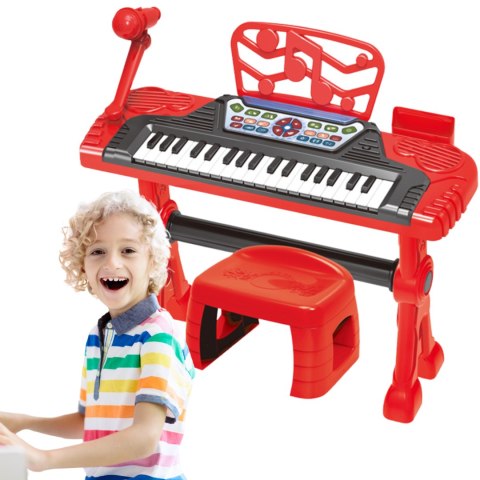 ELEKTRONICZNE PIANINO DUŻY ZESTAW MIKROFON KRZESEŁKO FORTEPIAN DLA DZIECI ELEKTRONICZNE PIANINO DUŻY ZESTAW MIKROFON KRZESEŁKO FORTEPIAN DLA DZIECI