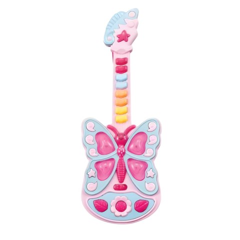 GITARA INTERAKTYWNA DLA DZIECI EFEKTY ŚWIETLNE MOTYLEK INSTRUMENT MUZYCZNY