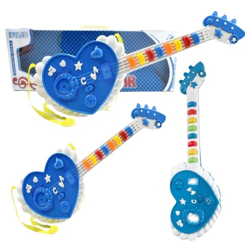 GITARA INTERAKTYWNA DLA DZIECI INSTRUMENT MUZYCZNY SERCE EFEKTY ŚWIETLNE GITARA INTERAKTYWNA DLA DZIECI INSTRUMENT MUZYCZNY SERCE EFEKTY ŚWIETLNE