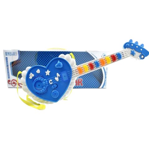 GITARA INTERAKTYWNA DLA DZIECI INSTRUMENT MUZYCZNY SERCE EFEKTY ŚWIETLNE GITARA INTERAKTYWNA DLA DZIECI INSTRUMENT MUZYCZNY SERCE EFEKTY ŚWIETLNE