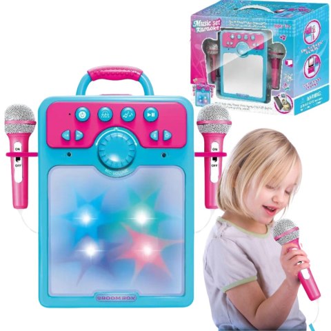 ZESTAW DO ŚPIEWANIA KARAOKE DWA MIKROFONY EFEKTY ŚWIETLNE WGRANE PIOSENKI ZESTAW DO ŚPIEWANIA KARAOKE DWA MIKROFONY EFEKTY ŚWIETLNE WGRANE PIOSENKI