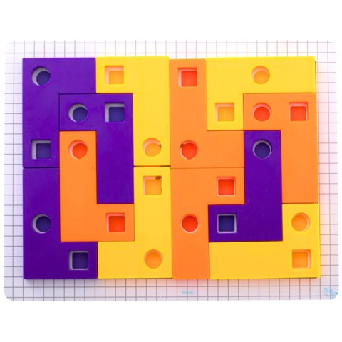 GRA LOGICZNA UKŁADANKA Z KARTAMI KOLOROWE PUZZLE KLOCKI POZIOM 1 GRA LOGICZNA UKŁADANKA Z KARTAMI KOLOROWE PUZZLE KLOCKI POZIOM 1