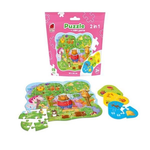 PUZZLE 2W1 MAGICZNY LAS W SASZETCE UKŁADANKA GRA EDUKACYJNA ROTER KAFER PUZZLE 2W1 MAGICZNY LAS W SASZETCE UKŁADANKA GRA EDUKACYJNA ROTER KAFER