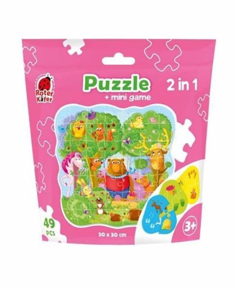 PUZZLE 2W1 MAGICZNY LAS W SASZETCE UKŁADANKA GRA EDUKACYJNA ROTER KAFER PUZZLE 2W1 MAGICZNY LAS W SASZETCE UKŁADANKA GRA EDUKACYJNA ROTER KAFER
