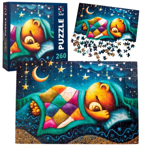 PUZZLE ŚPIĄCY MIŚ UROCZY ZESTAW UKŁADANKA 260 ELEMENTÓW ROTER KAFER PUZZLE ŚPIĄCY MIŚ UROCZY ZESTAW UKŁADANKA 260 ELEMENTÓW ROTER KAFER