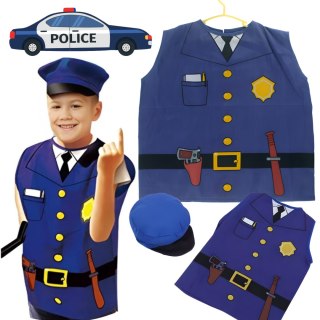 Police uniforms and hats.