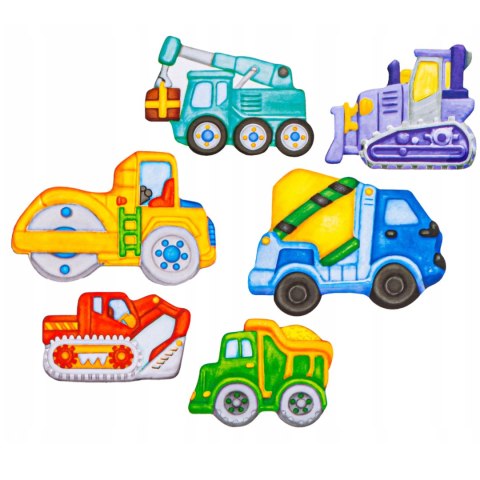 Creative Handmade DIY Gypsum Painted Toy Refrigerator Paste-Truck