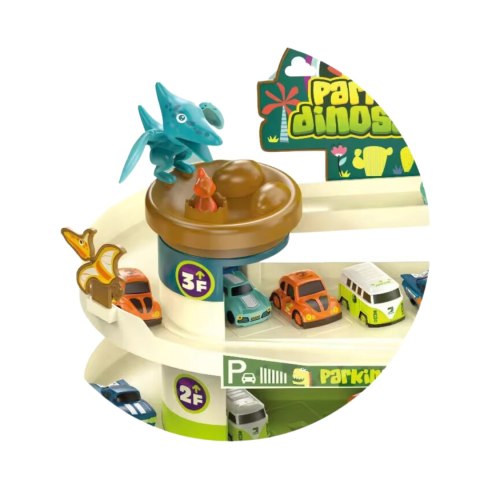 Dinosaur parking building 3rd floor 4 cars Dinosaur parking building 3rd floor 4 cars