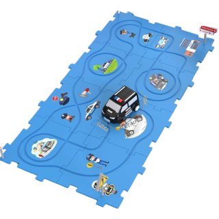 Diy puzzle track - police car