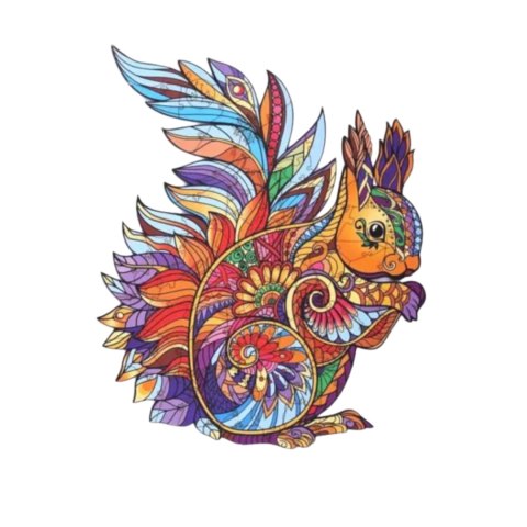 PUZZLE DREWNIANE UKŁADANKA LEŚNA WIEWIÓRKA KOLOROWA OZDOBA 95 ELEMENTÓW PUZZLE DREWNIANE UKŁADANKA LEŚNA WIEWIÓRKA KOLOROWA OZDOBA 95 ELEMENTÓW