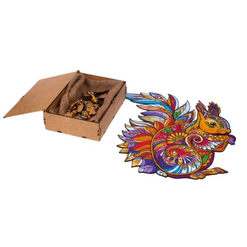 PUZZLE DREWNIANE UKŁADANKA LEŚNA WIEWIÓRKA KOLOROWA OZDOBA 95 ELEMENTÓW PUZZLE DREWNIANE UKŁADANKA LEŚNA WIEWIÓRKA KOLOROWA OZDOBA 95 ELEMENTÓW