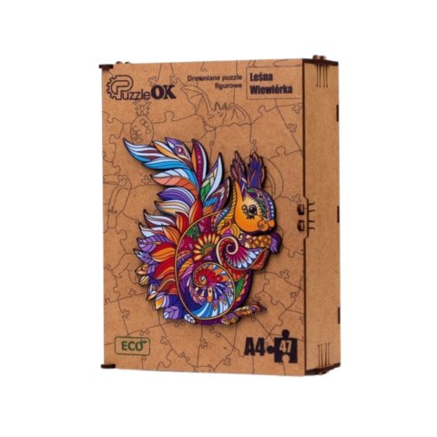 PUZZLE DREWNIANE UKŁADANKA LEŚNA WIEWIÓRKA ZESTAW PUZZLI A4 OZDOBA PUZZLE DREWNIANE UKŁADANKA LEŚNA WIEWIÓRKA ZESTAW PUZZLI A4 OZDOBA