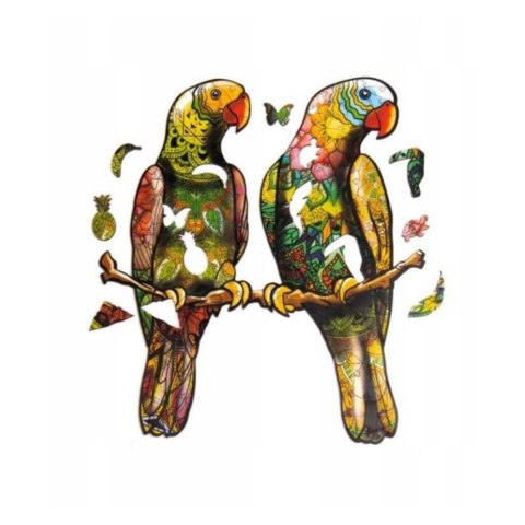 PUZZLE DREWNIANE UKŁADANKA PAPUŻKI FALISTE ZESTAW PUZZLI A3 OZDOBA PUZZLE DREWNIANE UKŁADANKA PAPUŻKI FALISTE ZESTAW PUZZLI A3 OZDOBA