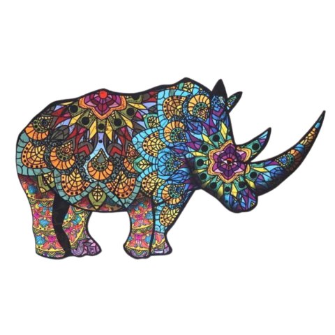 PUZZLE DREWNIANE UKŁADANKA RZADKI NOSOROŻEC ZESTAW PUZZLI A4 OZDOBA PUZZLE DREWNIANE UKŁADANKA RZADKI NOSOROŻEC ZESTAW PUZZLI A4 OZDOBA
