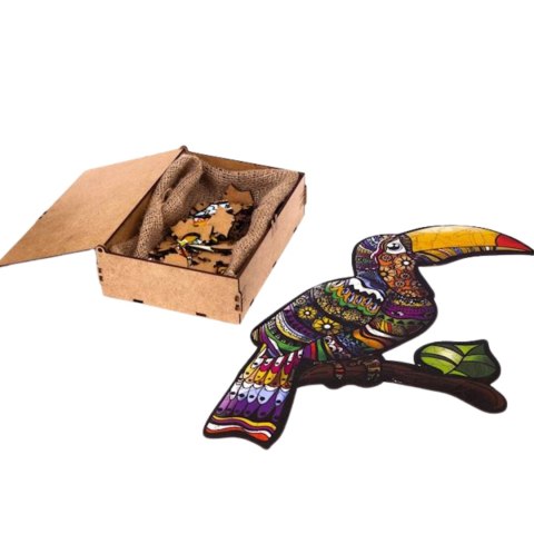 PUZZLE DREWNIANE UKŁADANKA TROPIKALNY TUKAN ZESTAW PUZZLI A3 OZDOBA PUZZLE DREWNIANE UKŁADANKA TROPIKALNY TUKAN ZESTAW PUZZLI A3 OZDOBA