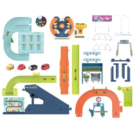 Steering wheel track, car building two in one set