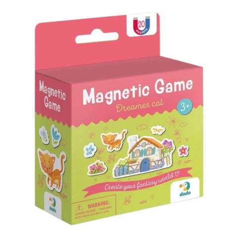 GRA MAGNETYCZNA "KOTEK MARZYCIEL" 20 ELEMENTÓW KOLOROWYCH MAGNESÓW ZESTAW GRA MAGNETYCZNA "KOTEK MARZYCIEL" 20 ELEMENTÓW KOLOROWYCH MAGNESÓW ZESTAW