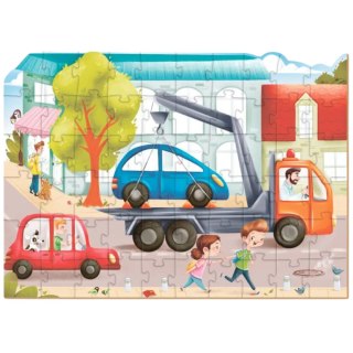 PUZZLE "LAWETA NA DRODZE" KOLOROWA UKŁADAKA 60 ELEMENTÓW DLA NAJMŁODSZYCH