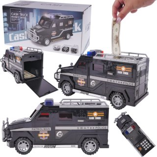 Special police vehicle money storage tank