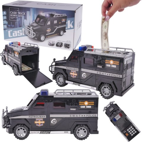 Special police vehicle money storage tank