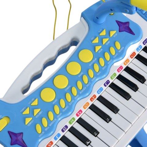 Elektroniczne Organki Pianino Keyboard Mikrofon Stołek Dźwięki I Światełka