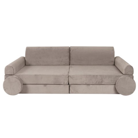 Sofa Dziecięca Premium Szara Rozkładana Przyjemna W Dotyku Siedzisko Pufy Sofa Dziecięca Premium Szara Rozkładana Przyjemna W Dotyku Siedzisko Pufy